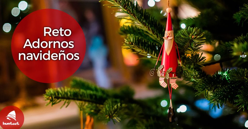 Reto Adornos Navideños - sube una foto de un adorno navideño y gana premios en la app gratuita hunteet