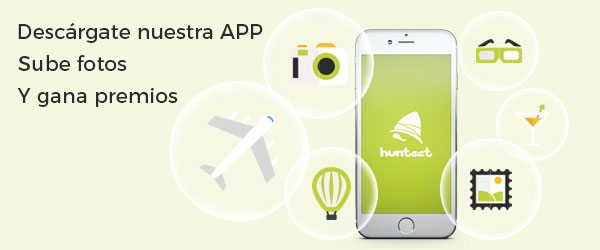 Gana premios como viajes, experiencias, smartphones, moda, tecnología, etc - Descárgate la app gratis de Hunteet, sube fotos y gana premios