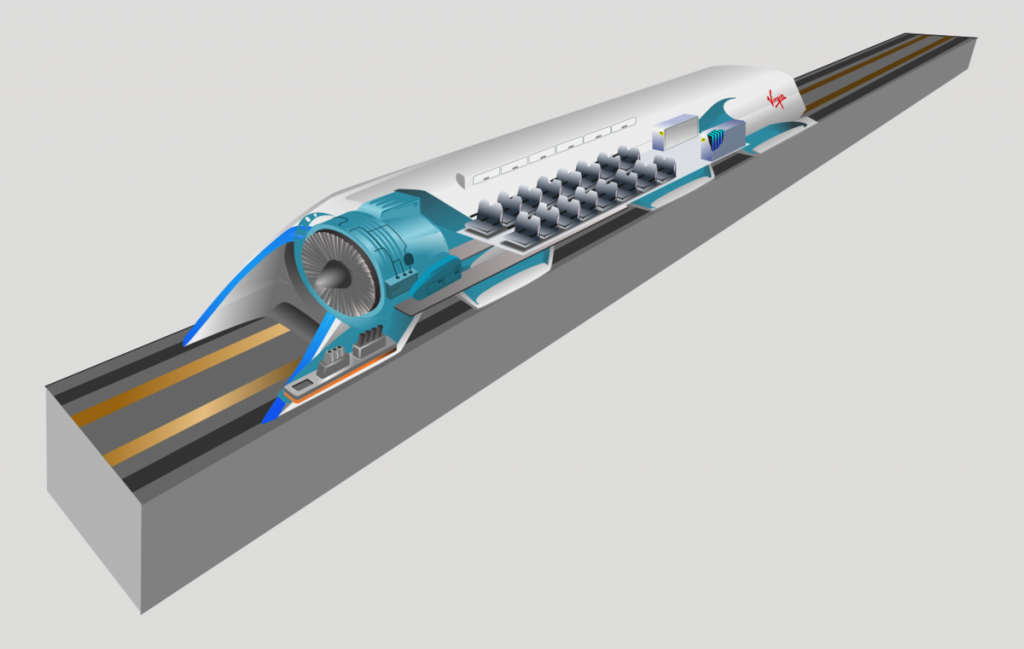Hyperloop el tren rápido o metro moderno que levita sobre sus raíles y viaja a velocidades descomunales