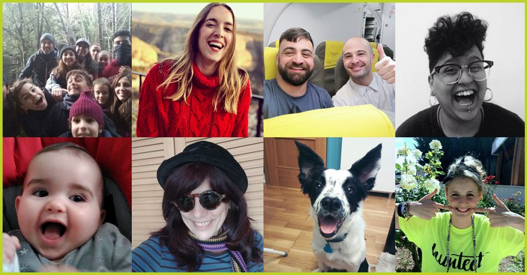 Collage de algunos de los participantes del reto express en el que ganar premios subiendo una foto de tu sonrisa